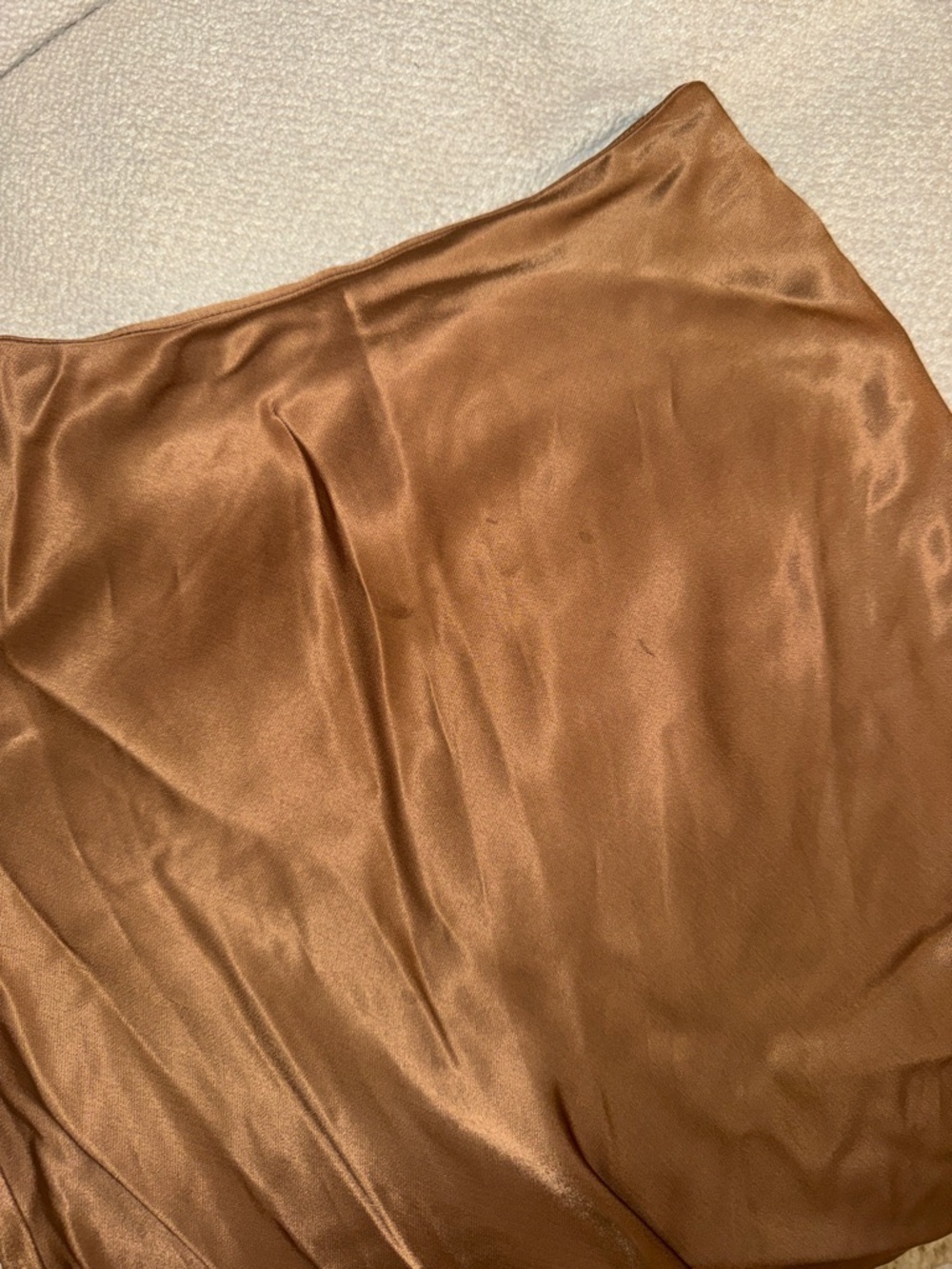 Zara Brown Satin Maxi Slip Skirt - Picture 3 of 4